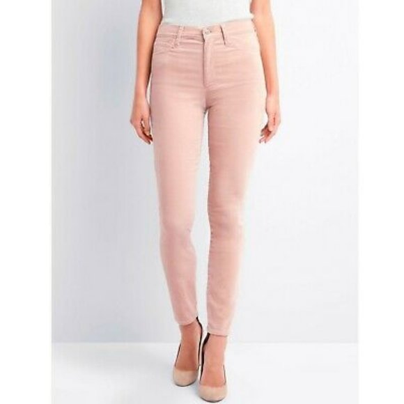 GAP Pants - Gap Velvet True Skinny Super High Rise Pink Pants